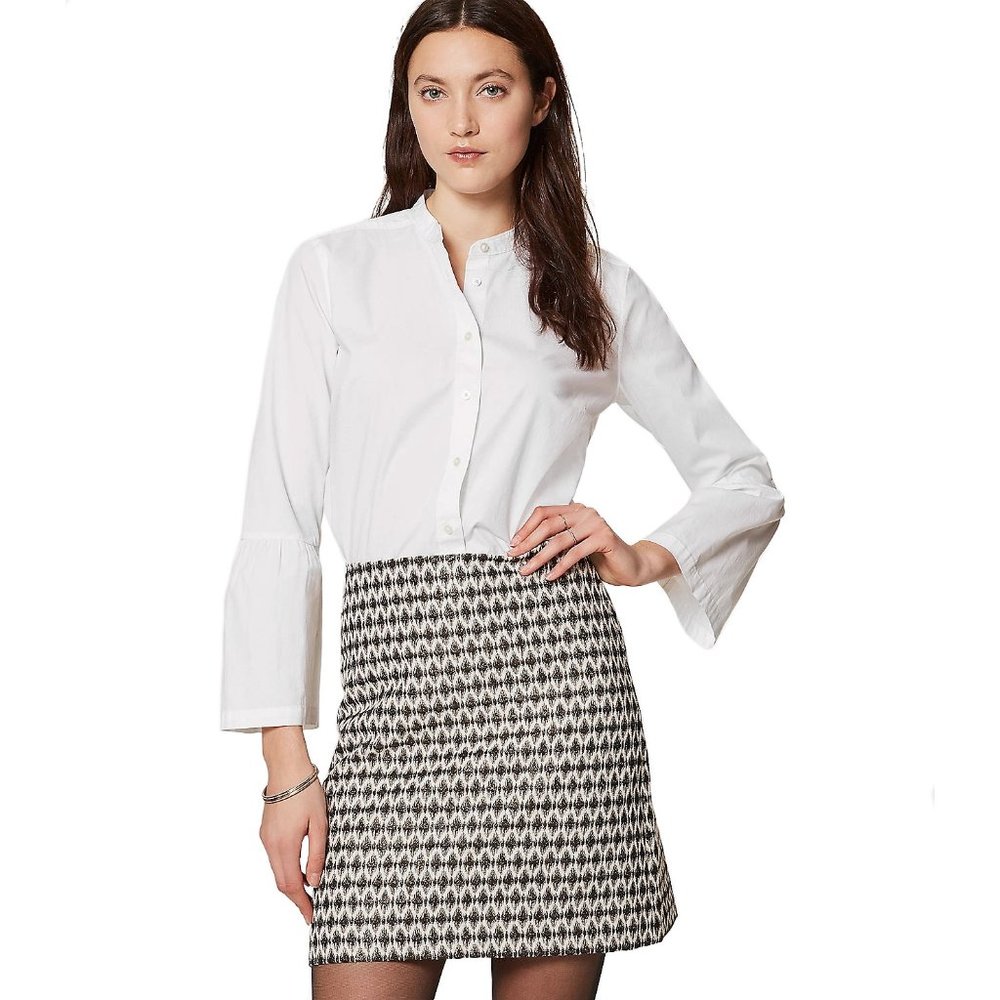 New LOFT Petite Diamond Jacquard Shift Skirt 6P